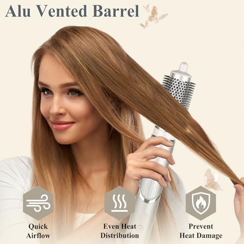 Round Brush Attachment for Shark FlexStyle Accessories, Normal Round Volumizing Brush Hair Styling Tool for Straight, Wavy, Curly, and Coily Hair