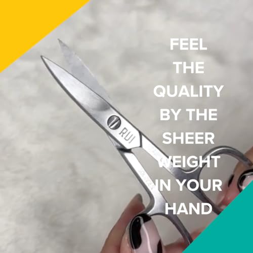 Rui Smiths Pro Precision Toenail Scissors | Stainless Steel Pedicure Trimmer Cutter with Micro-Serrated, Anti-Skid Cutting Edges and Long Handles For Hard Nails | Made in Solingen, Germany