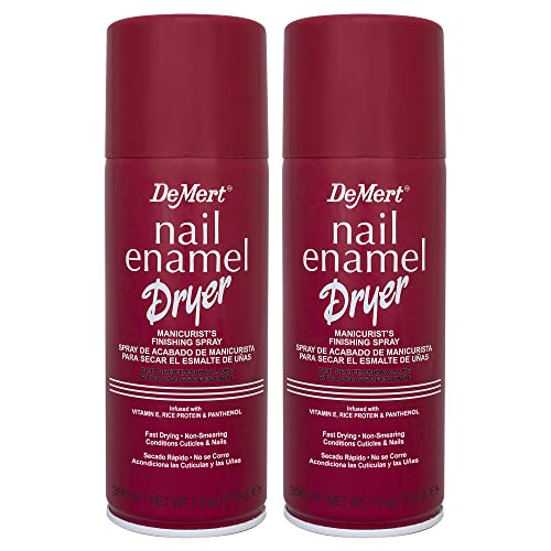 Demert Brands Nail Enamel Dryer Manicurist's Finishing Spray - (2-Pack) 7.5 fl oz Spray Can - Fast Drying