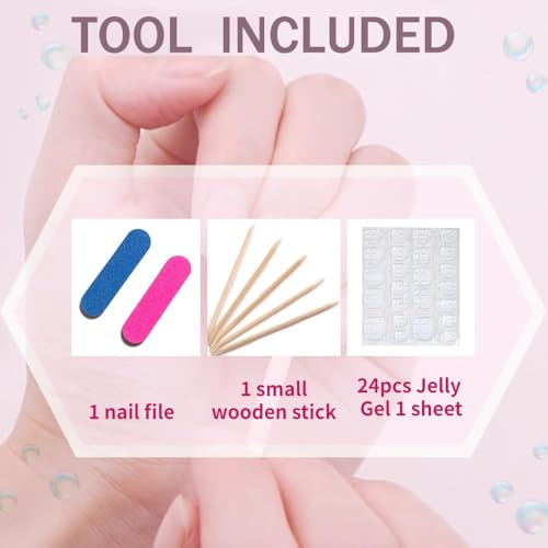 Medium - Luxury Medium Almond 3D False Nails Women Reusable ABS Material Finger Printed Nail Tip French Salon Design Artificial Fingernail-M-size
