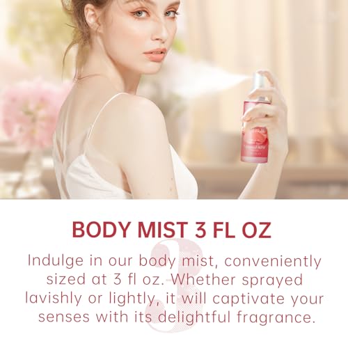 Bath Gift for Women and Girls, Japanese Cherry Blossom Spa Set With Natural Extracts, 3PCS Set - Shower Gel, Lotion, Mist, Personal Self Care Kit, Body Care Travel Set