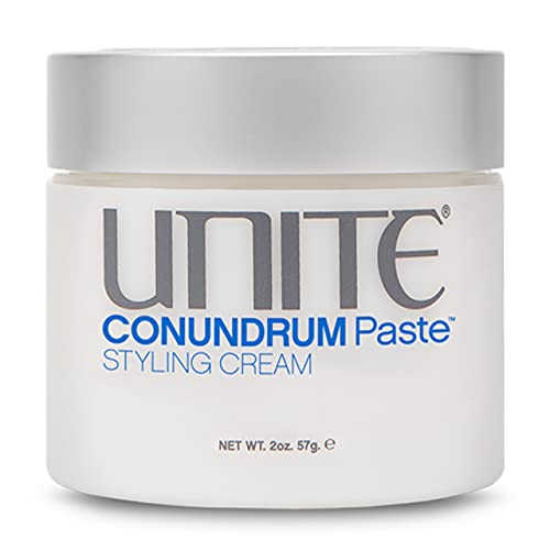 UNITE Hair – CONUNDRUM Paste – 3-in-1 Styling Cream, Wax & Paste, Hold, Protects UV/Heat Damage, 2oz