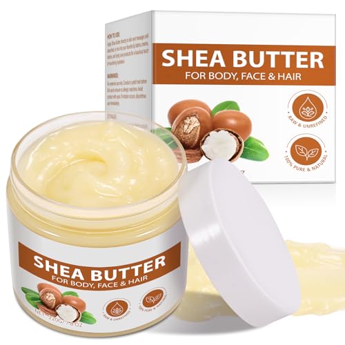 Shea Butter Raw Organic, Natural Raw Unrefined Shea Butter Hand Cream, Moisturizing and Locking Water, Keeps Skin Healthy and Vibrant, 7.8 OZ