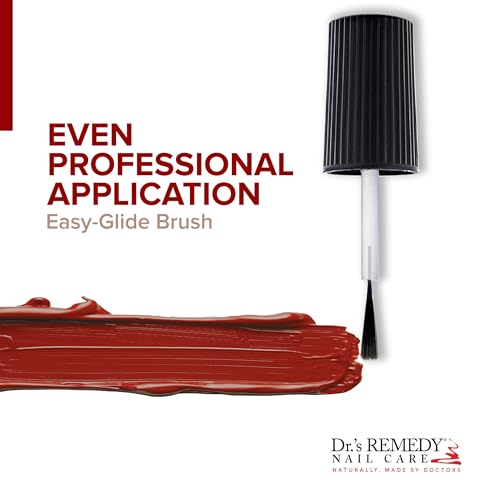 Dr’s Remedy Enriched Nail Polish: Non Toxic, All Natural, and Organic - Doctor Formulated: Strengthens, Restores, Heals, and Protects '24-Free' - RESCUE Red
