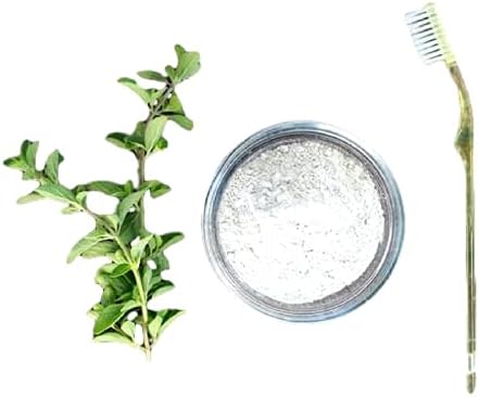 Tooth Powder with Mint and Myrrh Gum | Natural Toothpaste | Fluoride Free | Whitening | Polishing | Valhalla Spa Organics 1.5 oz