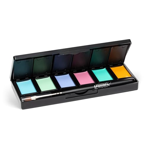 Gelish Cream Gel - Solid Gel Nail Polish, Solid Gel Nail Polish Palette, Cream Gel Nail Polish with Brush, LED Cure, Long-Lasting Soak Off Polish