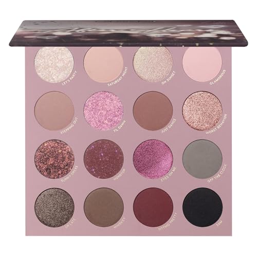 ColourPop After Hours Eyeshadow Palette - Smokey Mauve Makeup Palette with Metallic, Matte, Glitter & Matte Sparkle Finishes - Buildable, Blendable & High-Pigment Formula (0.65 oz)