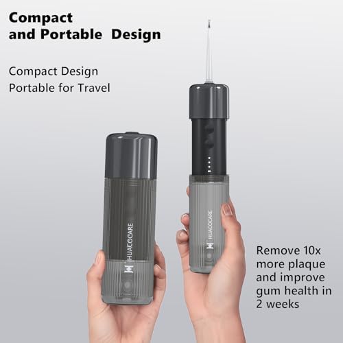 Portable Mini Water Flosser, Oral Irrigator Water Teeth Cleaner Pick with Telescopic Water Tank,3 Modes & IPX7 Waterproof, Home & Travel