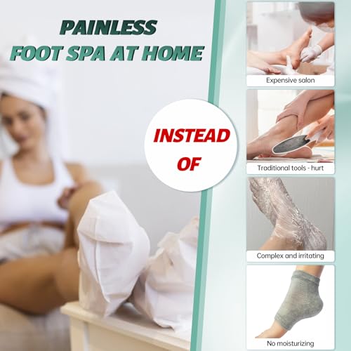 VGO 3 Pack Foot Peeling Mask, Natural Exfoliating Foot Mask, Dead Skin Callus Remover Repair Heels, Smooth Touch Feet, Hydrating Foot Care for Dry Cracked Feet