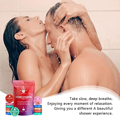 Shower Steamers Aromatherapy, 18-Pack Shower Bombs, Birthday Gifts for Wife Women Mom Her Daughter, Organic Eucalyptus Mint Rose Lavender Chamomile Watermelon Essential Oil, Gifts for Men