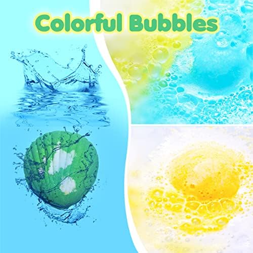 Bath Bombs for Kids with Surprise Toys Inside, 12 Pack Shell Kids Bath Bombs Gift Set for Girls Boys Birthday, Easter, Christmas, Halloween, Handmade Organic Bath Fizzy Bomb with Sea Animal for Child