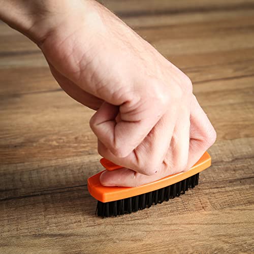 GreatNeck 19025 Nail Brush, 6 Pack Nail and Hand Scrub Brush Set, Stiff Bristles, Comfortable Scrubber Grip, Salon or Construction Quality, Gift For DIYer or Nail Techs