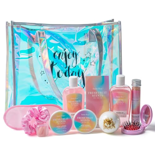spa kit Gifts for Her, Spa kit for Women - Unique Gift Set for Teen Girls Tote Bag for Women, 13pcs Fresh Sents Gift Baskets for Girls with Body Lotion, Birthday Gifts for Daughter, Girlfriend