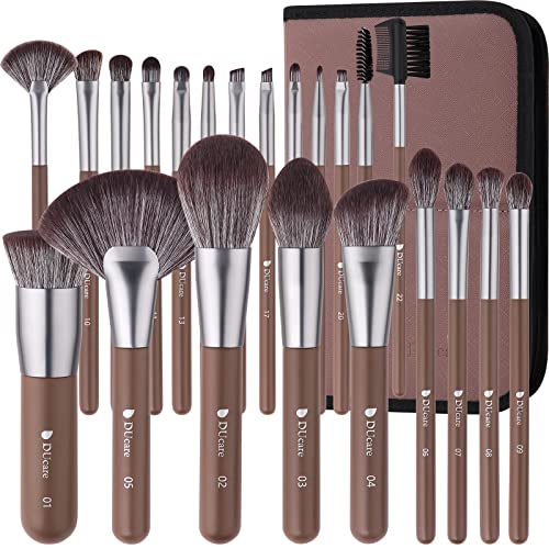 DUcare Makeup Brushes Professional with Bag 22Pcs Makeup Brush Set Premium Synthetic Kabuki Foundation Blending Brush Face Powder Blush Concealers Eye Shadows with Case