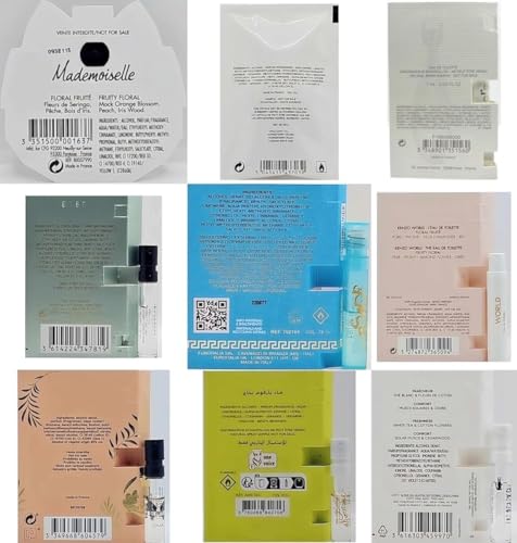 Women's Designer Fragrance Sampler Set - Luxury High End Perfume Vial Sample Most Popular (8 Random Samples)