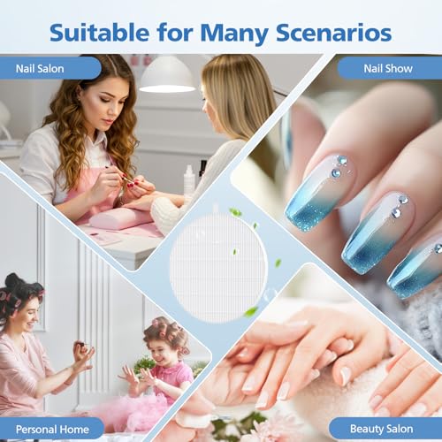 4 Pack HPro Nail Dust Collector Replacement Filter Compatible with MelodySusie Nail Dust Collectors, Models HPro/SProR, Attach 99% of Nail Dust, Reusable and Easy to Clean Nail Tool, White