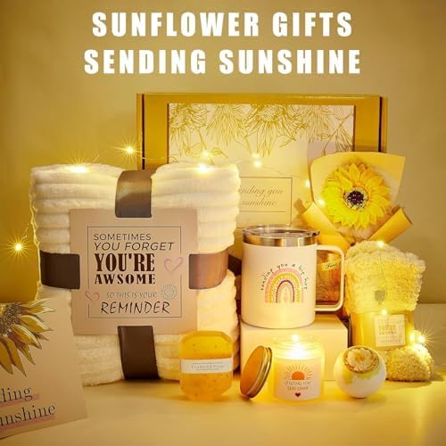 Get Well Gifts for Women After Surgery 10pc Gift Baskets Feel Better Spa Gift Basket Care Package for Mom Her Wife Friend Grandma