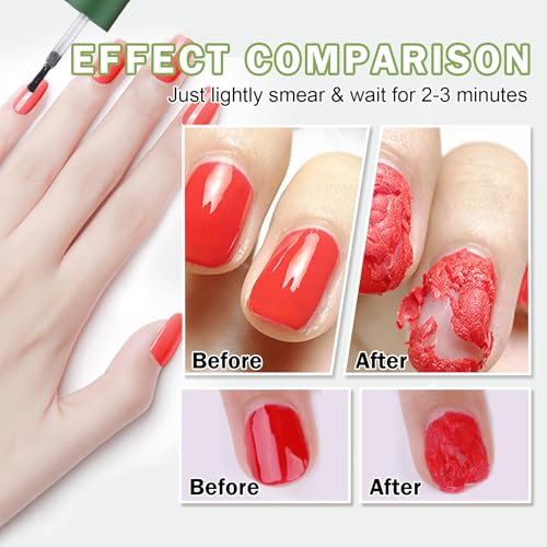 Magic Remover Gel Polish,3PCS Gel Nail Remover,Professional Gel Remover for Nails,Quickly and Easily Removedor de Esmalte Gel (15ML)