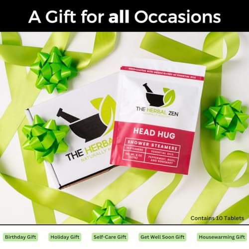 Head Hug Shower Steamers Aromatherapy for Soothing Relief, Bath Gift for Women, Mothers Day, Shower Steamers for Women and Men, Shower Bombs Made in the USA, Shower Tablets with Essential Oils
