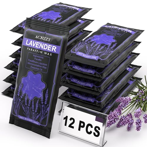 Natural Paraffin Wax Refills, 12-Pack Paraffin Wax Blocks of Lavender Scent for Paraffin Bath, Paraffin Wax for Hand and Feet for Deep Hydration, Moisturizing and Nourish(Lavender)