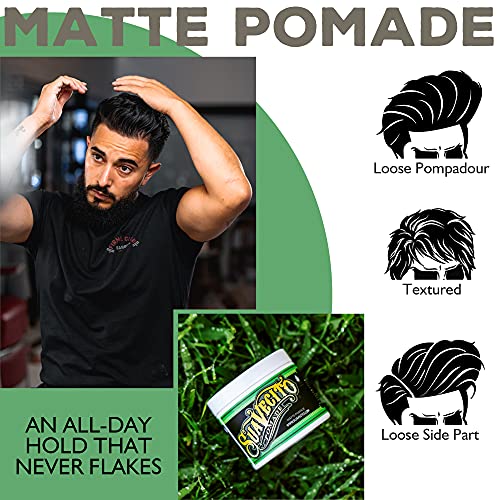Suavecito Pomade Matte (No Shine) Formula 5 oz, 1 Pack - Medium Hold Hair Pomade For Men - Matte Hair Paste For Natural Texture Hairstyles