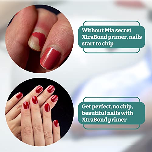Mia Secret 2PCS No Burn Acid Free Primer Xtra Bond Acrylic Uv Gel 0.5 Fl Oz…