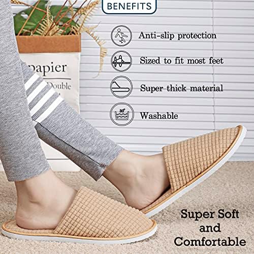 6-10 Pairs Spa Slippers, Non Slip Disposable Slippers For Guest, Washable Reusable, Which Can Be Used As Women Men, House, Indoor, Bathroom, Bedroom, Hotel, Bride Slippers