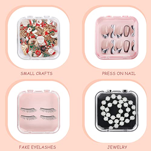 20pcs Press On Nail Packaging Boxes with 60pcs Double Sided Adhesive Nail Tape Acrylic Press On Nail Storage Box in 4 Colors Artificial Nail Display Box for Press on Nail Business Nail Art Nail Salon