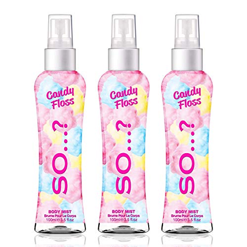 So…? Cotton Candy Body Mist for Women - 3.5 oz Body Mist - Pack of 3