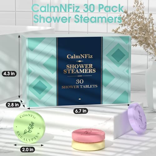 30 Pack Shower Steamers for Women Present Set, Shower Bath Bombs with 6 Scents, Self-Care Items for Wife As Valentine's Day and Mothers Day Present Idea, Birthday Present Stocking Suffers