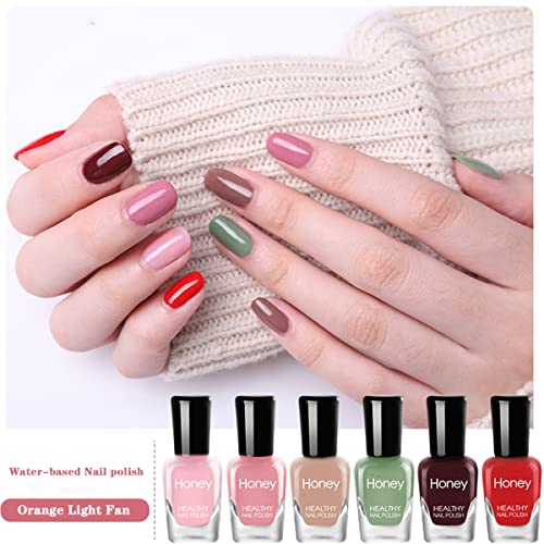 Non Toxic Nail Polish Set, Easy Peel Off and Fast Dry Nail Polish Set for Pack, Eco Friendly and Organic Water Based Nail Polish for Women,Teens(12 Bottles, 5ML)