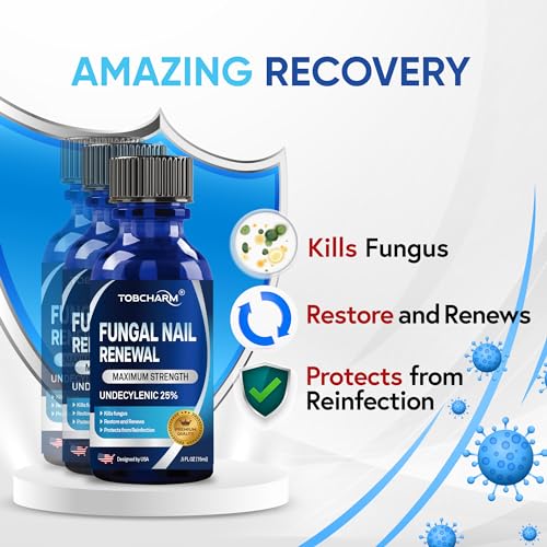 Toenail Fungus Treatment For Toenail & Finernails, 25% Undecylenic acid, Toe Nail Fungus Treatment Extra Strength, Tea Tree Oil for Tonail Fungus Treatment