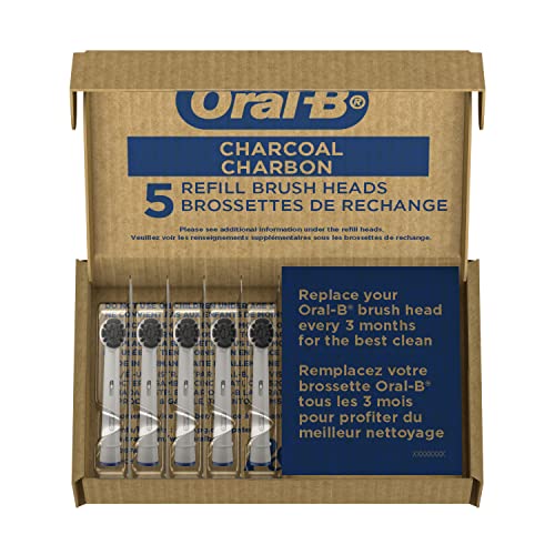 Oral-B Charcoal Electric Toothbrush Replacement Brush Heads Refill, 5 Count