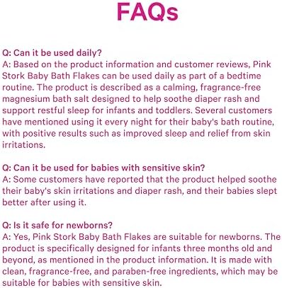 Pink Stork Baby Bath Flakes – Pure Magnesium Chloride Bath Soak for Infants + Toddlers – Fragrance-Free, Non-GMO, No Melatonin – Supports Bedtime Routine, Skin Comfort + Wellness – 16 oz