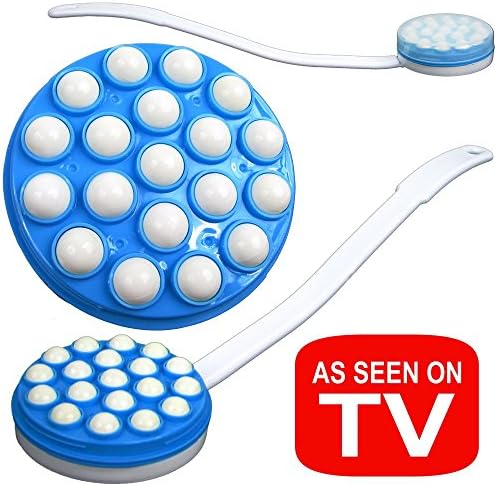 Lotion Applicator for Back - Long Handled Roll-On Dispenser and Handheld Back Massager - Wand for Applying Sunscreen, Cream, or Shower Gel by Remedy