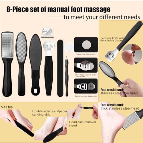 Darmave™ Electric Foot Callus Remover, Smooth Pedicure Wand with 60 Sanding Pads, Foot Scrubber File, Pedicure Tools for Feet, Heel Scraper for Cracked Heels