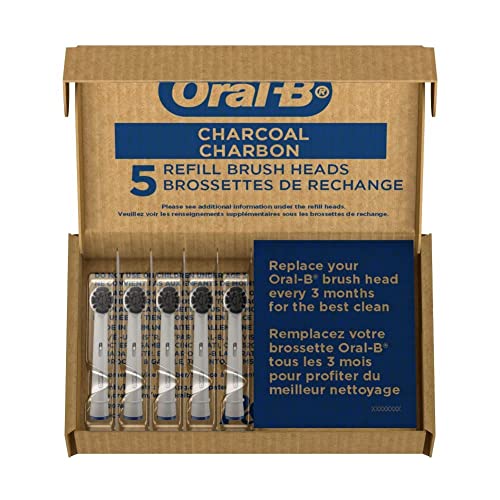 Oral-B Charcoal Electric Toothbrush Replacement Brush Heads Refill, 5 Count