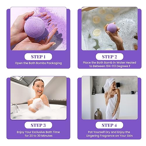 Bath Bombs Gift Set for Women, BODY & EARTH 10 X 3.5 oz Essential Oils Lavender Handmade Birthday Gift Idea for Family, Women, Men, Mothers Day Gifts for Mom