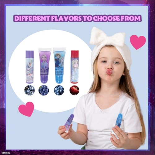 Disney Frozen - Townley Girl Super Sparkly Cosmetic Beauty Makeup Set For Girls with Clips, Lip Gloss, Nail Stickers, Lip Balm, Nail Gems and Mirror For Parties, Sleepovers & Makeovers