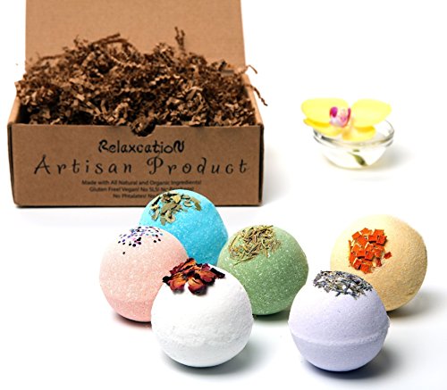 You Choose Scents 6 Customized Bath Bombs All Natural 5 oz each with Premium Epsom Salt, Dead Sea Salt, Himalayan Pink Salt Organic for Women, for Kids, for Men