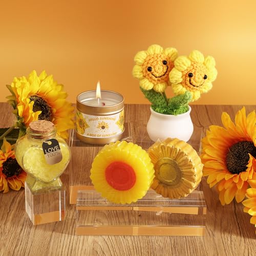 Sunflower gifts for women,Sending Sunshine Get Well Gifts for women,Sunflower Self-Care Package,Unique Birthday Basket for Women,Mother’s Day, Thank You Gifts for her,Girlfriend,Sister,Mom,Wife