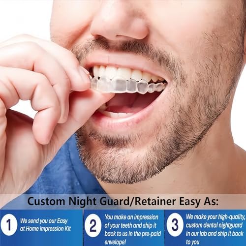 Custom Night Guard, Custom Mouth Teeth Guards Against Teeth Grinding/Clenching Dental Retainer for TMJ Relief and Bruxism (One Upper Guard)
