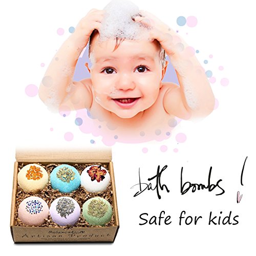 You Choose Scents 6 Customized Bath Bombs All Natural 5 oz each with Premium Epsom Salt, Dead Sea Salt, Himalayan Pink Salt Organic for Women, for Kids, for Men