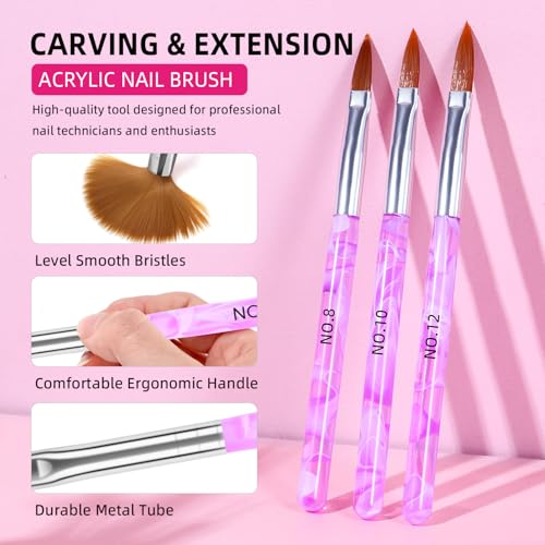 Acrylic Nails Kit Set 29 Colors with UV Lamp & Electric Drill, 2x60ml Monomer - All-in-One Nail Art Supplies for Beginners with Everything