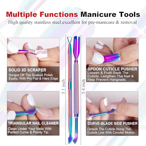 Gel Polish Remover, Gel Remover Kit Includes Cuticle Oil and Nail Polish Remover Tool No Soaking or Wrapping Removes Gel Polish in 2-5 Minutes