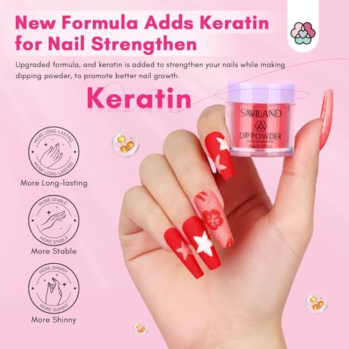 SAVILAND Dip Powder Nail Kit with Drill: Starter Set 30 Colors Summer Spring Keratin Dip Nails Powder with Dipping Liquid Set Activator Base Top Coat Cuticle Oil for DIY Manicure Nail Art