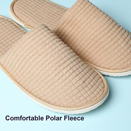 SPA Guest Slippers, 6/12 Pairs Reusable Washable Unisex Spa Slippers for Hotel Bedroom Wedding Party Travel