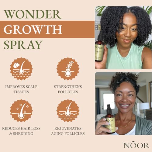 Wonder Growth Spray for Women, 9-in-1 SuperBoost, Natural Hair Loss Treatment with Coffee Bean Extract & Cynatine Keratin for Thicker, Healthier Hair Promotes Significantly Fuller Hair in 8-12 Weeks
