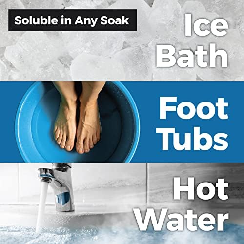 Muscle Rehab| (5) Travel Epsom Soak Packets Arnica, Magnesium Salt, Body, Hand, Foot Pain Relief, Sore Feet Relief, Foot Bath Soak, Epson Salts for Soaking Feet, Stiffness and Pain Relief, Single use