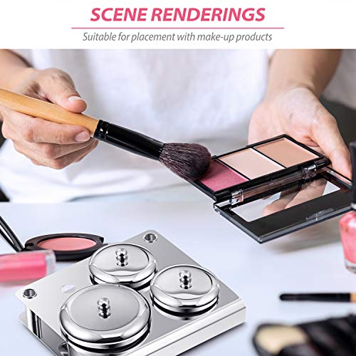 3 Pieces Acrylic Liquid Container Stainless Steel Acrylic Liquid Powder Cup Stainless Steel Nail Powder Holder Container with Lids for Nail Design Tools